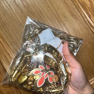 Gold and Red Jewelry Set